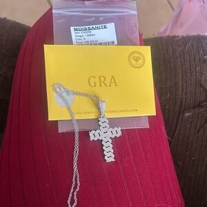 1.65 carat Moissanite Cuban cross necklace